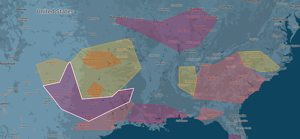 Costley Service Map